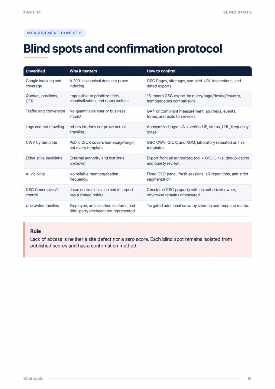 External SEO and GEO audit of urssaf.fr — page 16 of 20